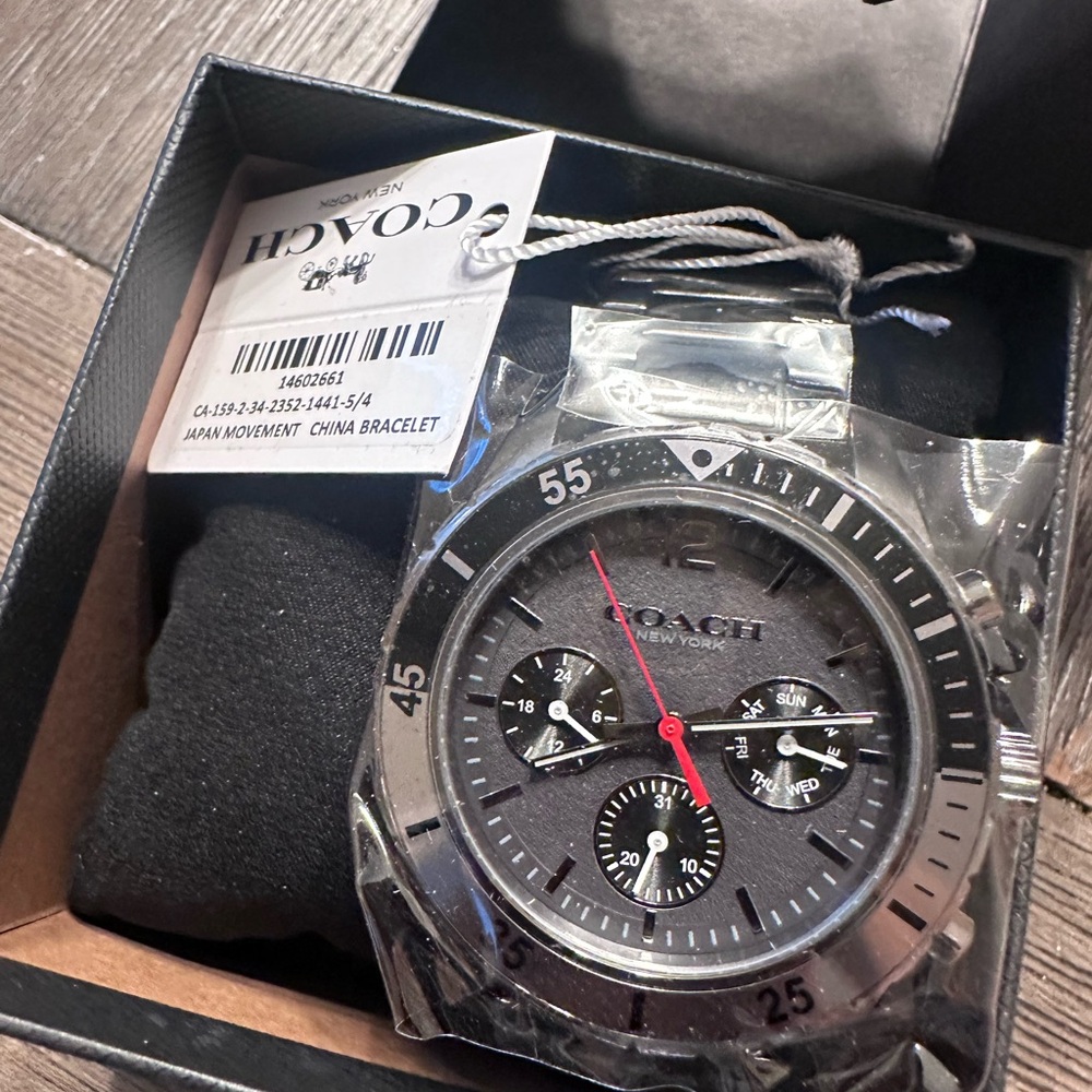 Coach Dark Gray Watch